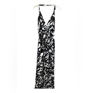 BB DAKOTA LARISSA BLACK & WHITE FLORAL MAXI DRESS